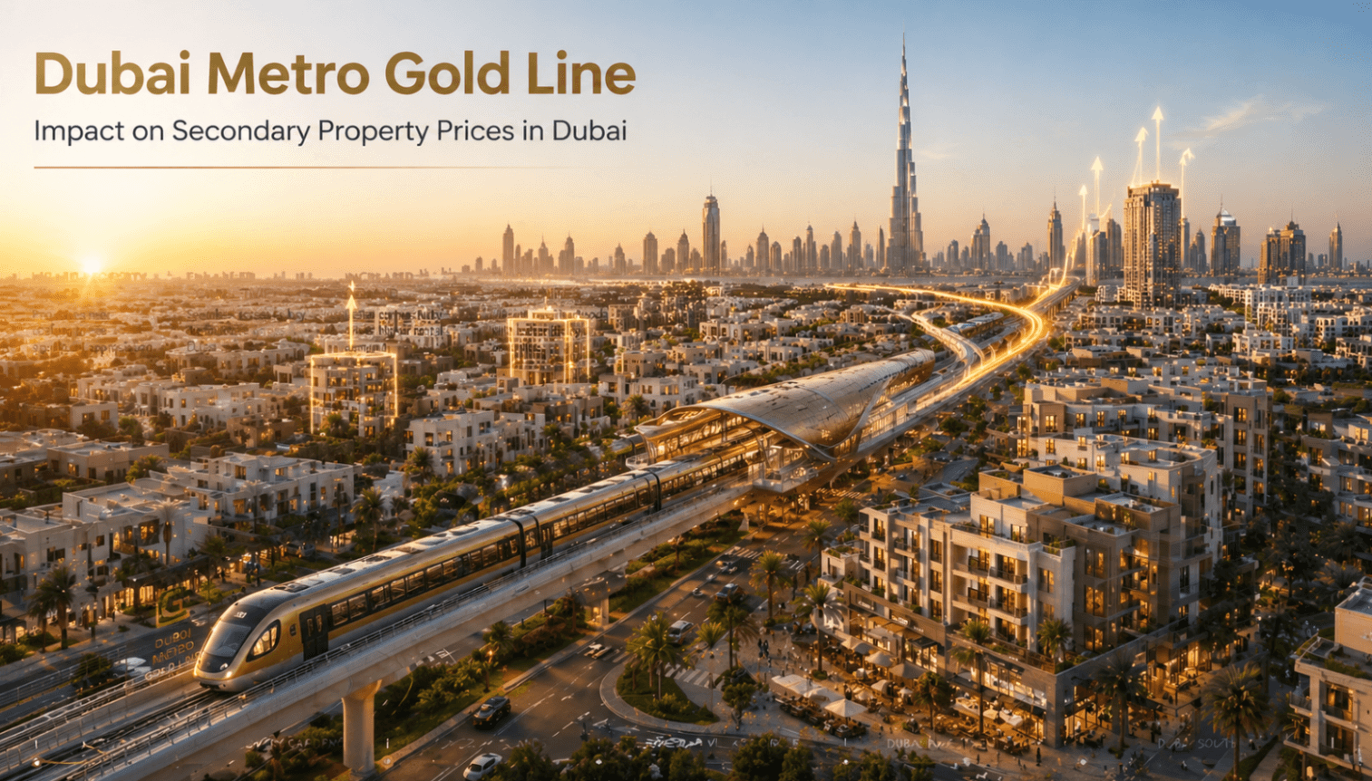 Dubai Metro Gold Line impact on secondary property prices